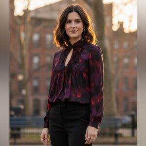 Theory silk blouse size S